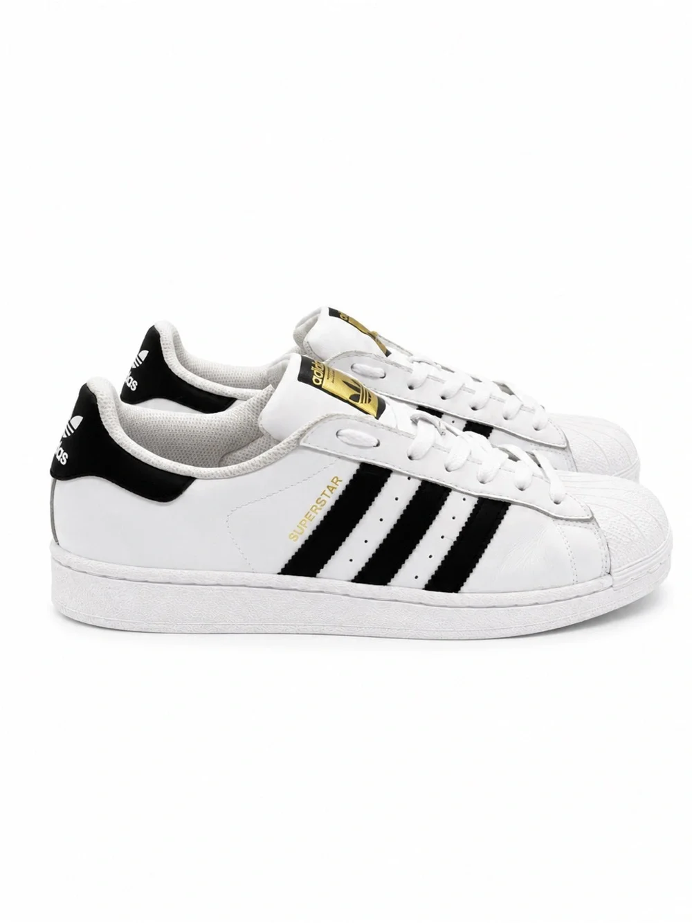 Adidas Superstar White Black Shell Toe Leather Sneakers